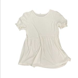 Pink Blush Maternity Shirt in Large in off white